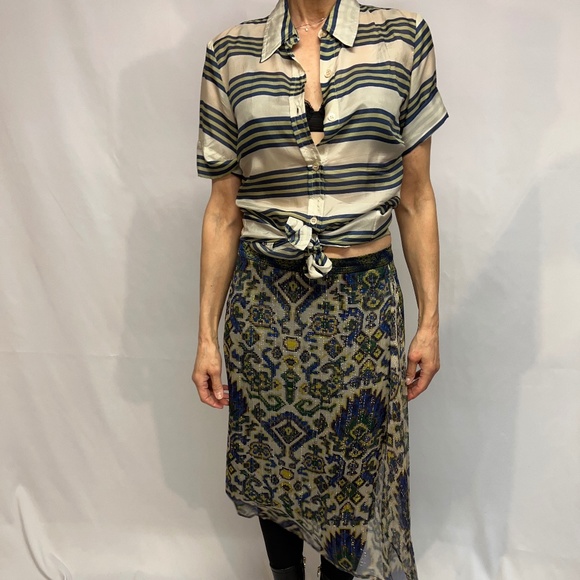 Dries Van Noten Silk Top and Skirt - Picture 2 of 8